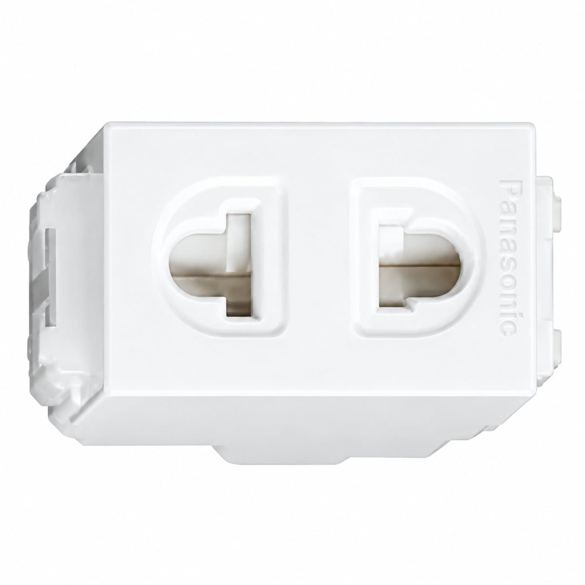 Ổ cắm đơn không màn che Full Color Wide Panasonic trên nền trắng, ảnh sản phẩm chính diện
