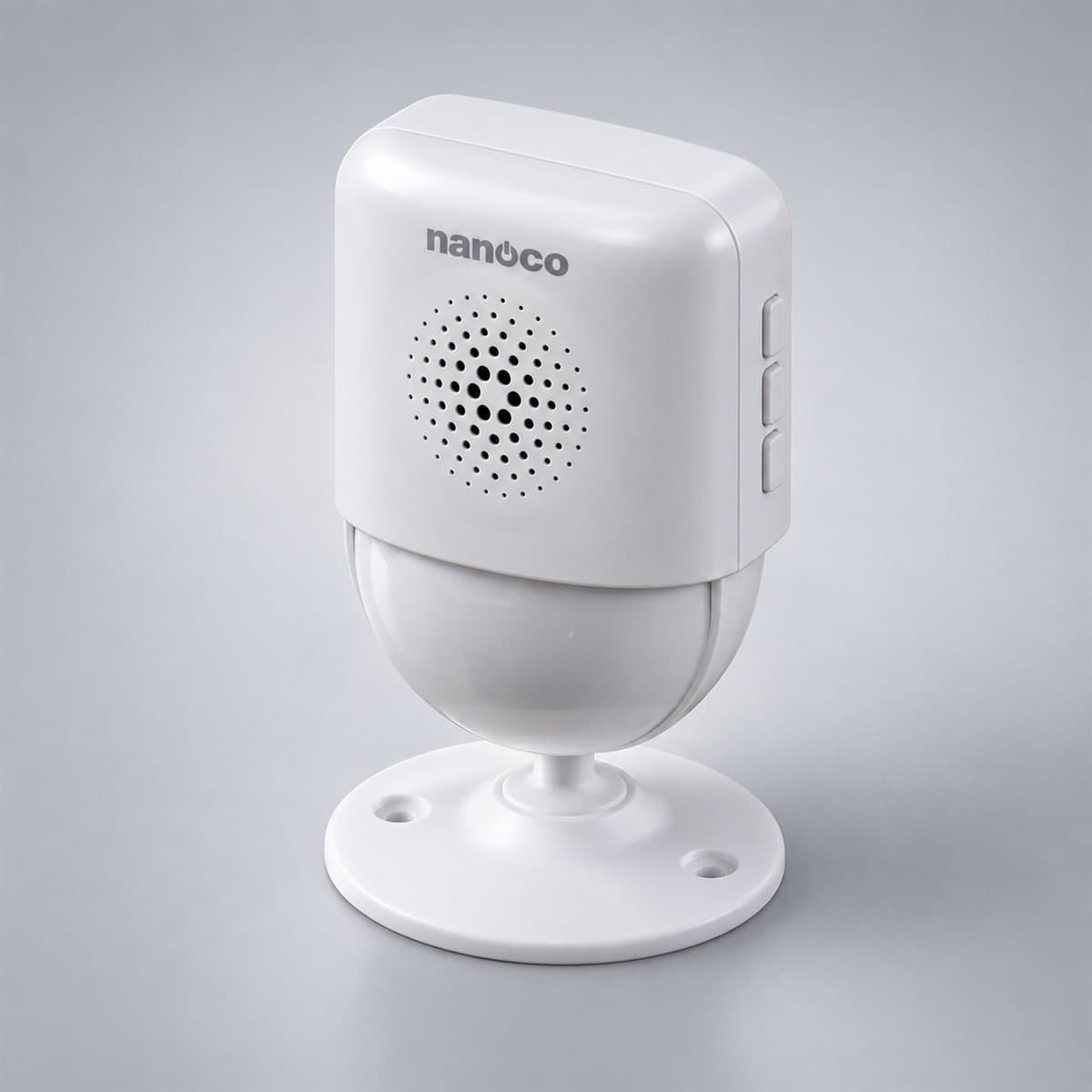 Chuông báo cảm biến không dây NJX378 Panasonic chụp góc nghiêng 3/4, thấy rõ mặt và cạnh bên