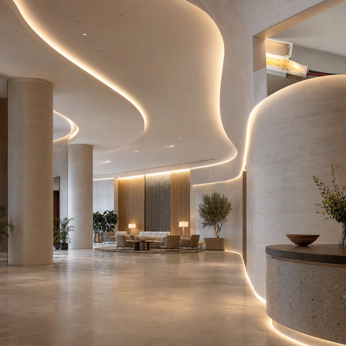 LED DÂY COB đã lắp đặt, đang chiếu sáng