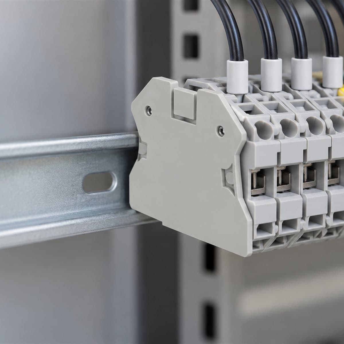 Nhãn cảnh báo cầu đấu Schneider đã lắp đặt trong nhà