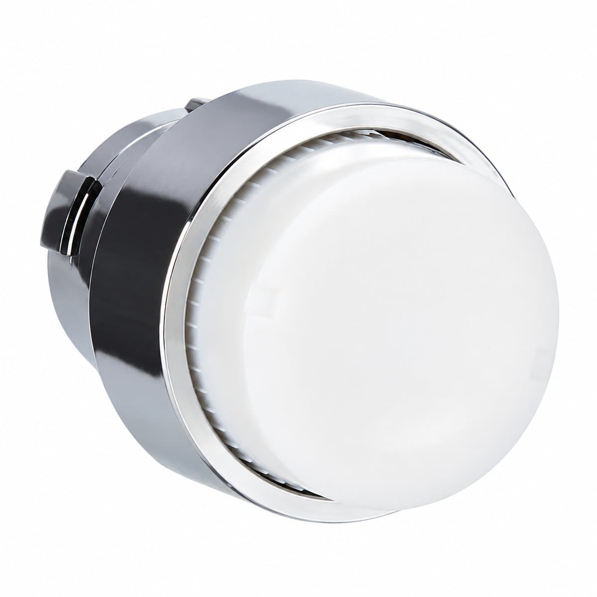 Đầu nút nhấn có đèn Easy Harmony XB2 Schneider trên nền trắng, ảnh sản phẩm chính diện