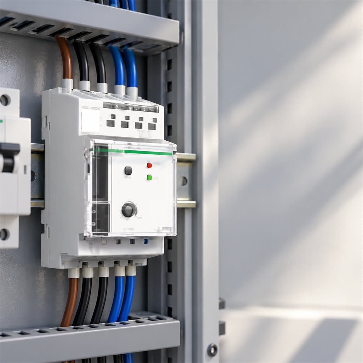 Cảm biến hồng ngoại ngoài trời 120 độ Schneider đã lắp đặt trong nhà