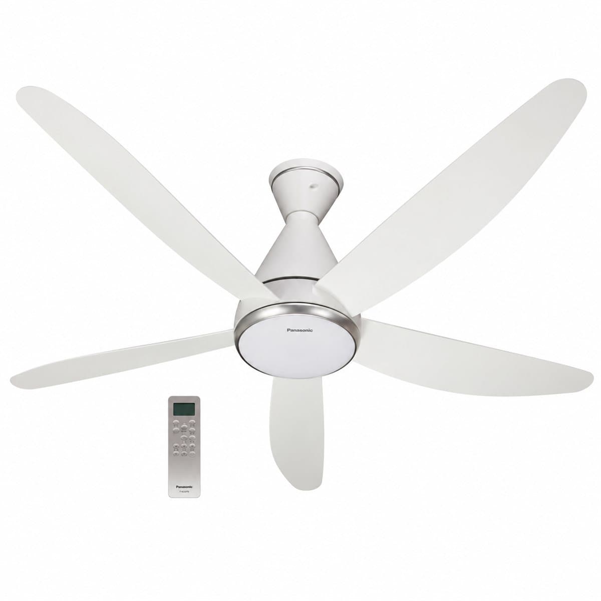 Quạt trần F-60GFN Panasonic trên nền trắng, ảnh sản phẩm chính diện