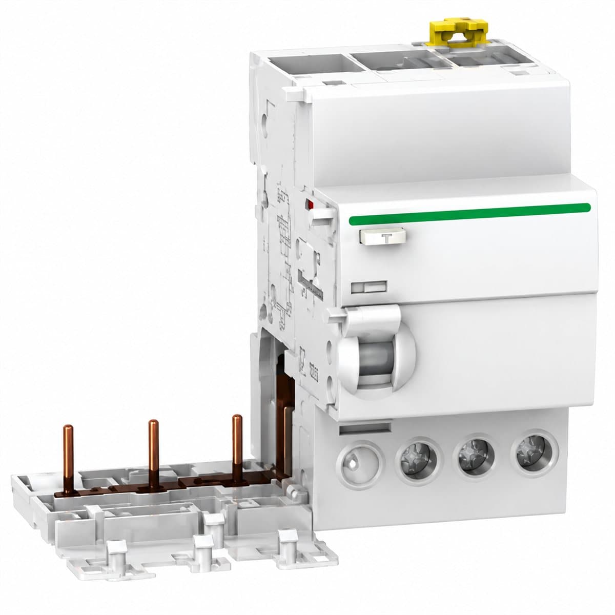 Mô-đun Vigi Acti9 iC60 Schneider trên nền trắng, ảnh sản phẩm chính diện