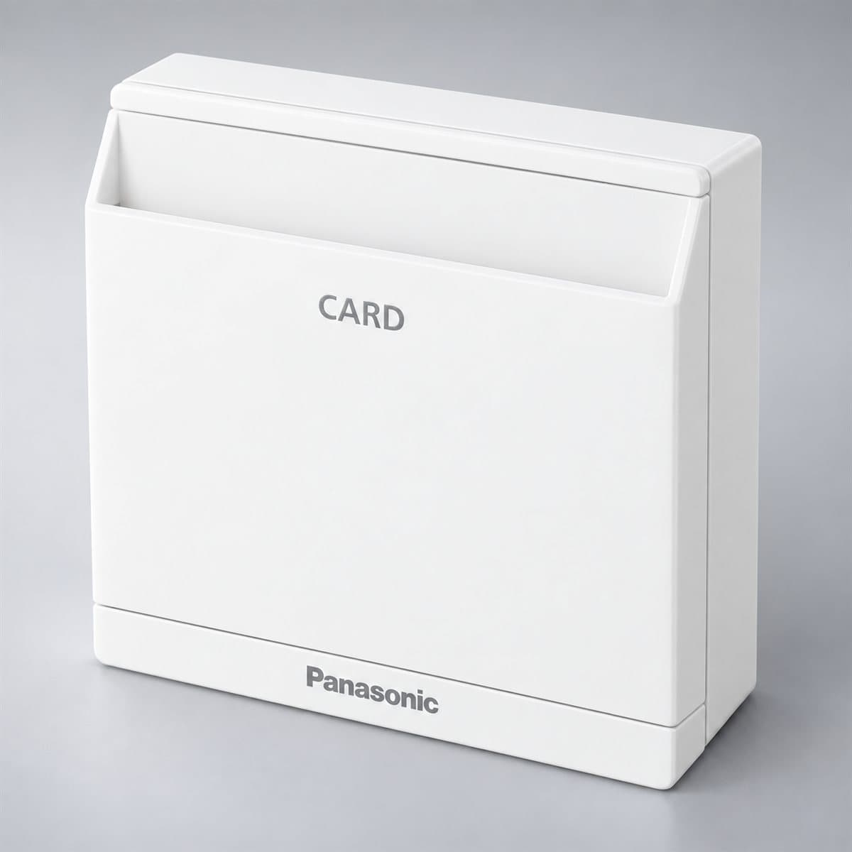 Công tắc thẻ - Không có đèn báo Moderva Panasonic chụp góc nghiêng 3/4, thấy rõ mặt và cạnh bên