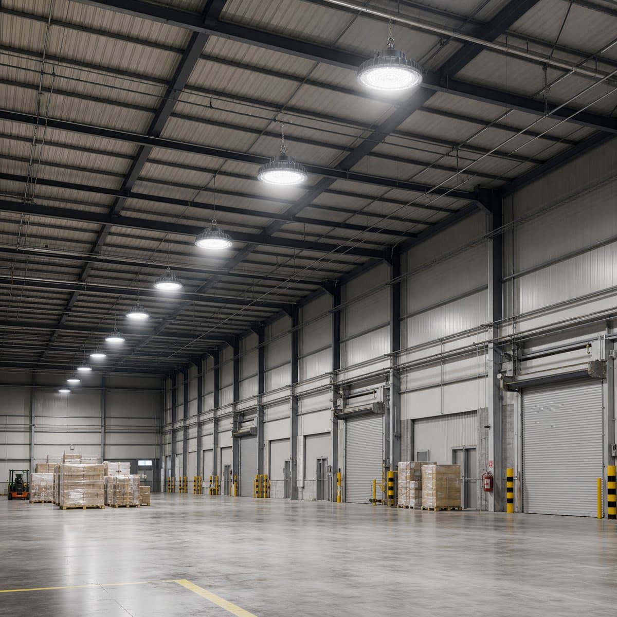LEDCOMFO Highbay V4 đã lắp đặt, ứng dụng workshops, assembly lines, warehouse, logistics, industrial, commercial halls and public areas, (airports, stations, stadiums), đang chiếu sáng