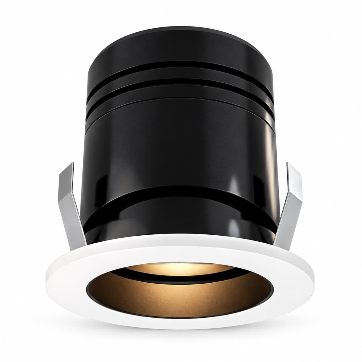 Đèn Spotlight âm trần 7W chỉnh hướng 15° Lumi trên nền trắng, ảnh sản phẩm chính diện