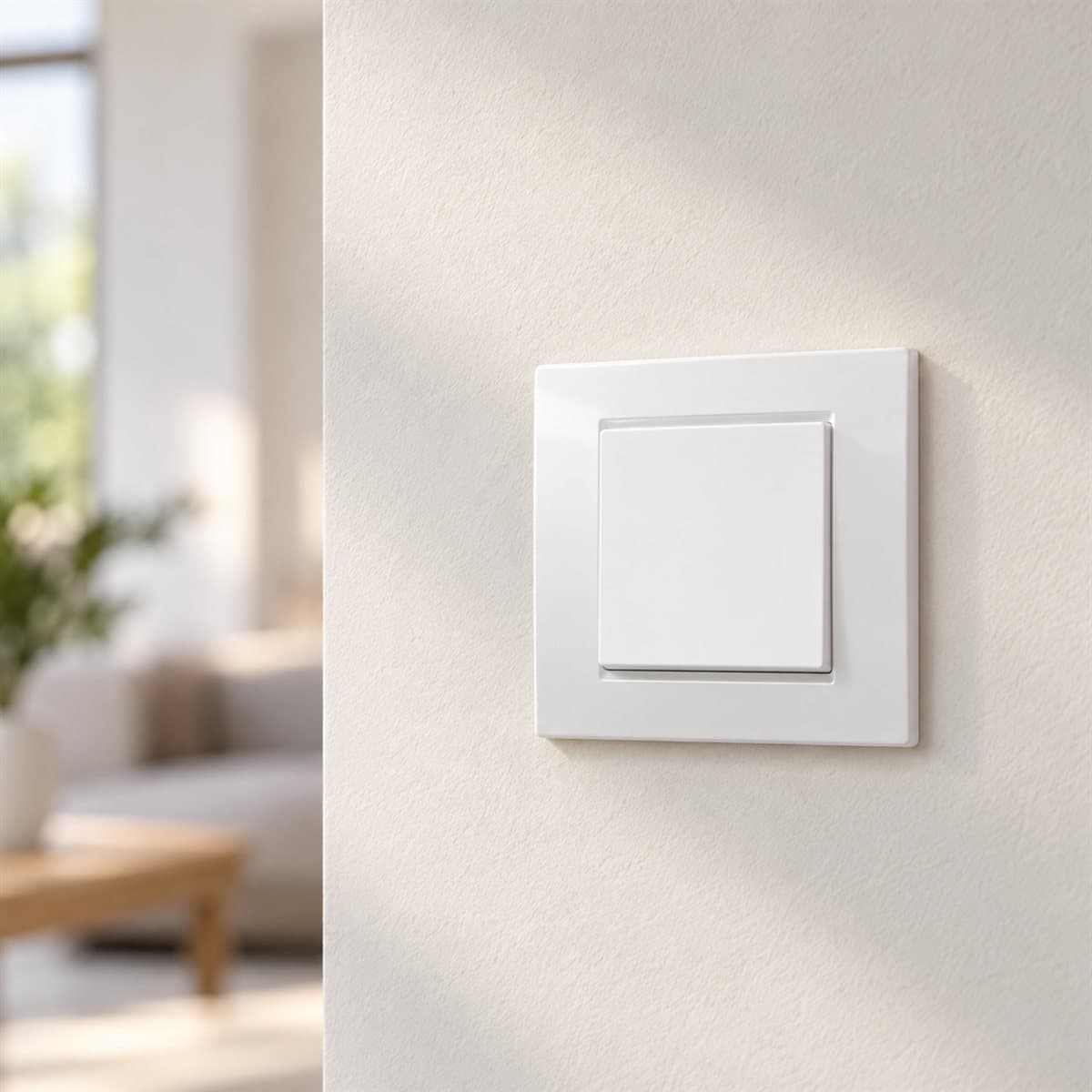 Công tắc đơn Vivace Schneider đã lắp đặt trong nhà