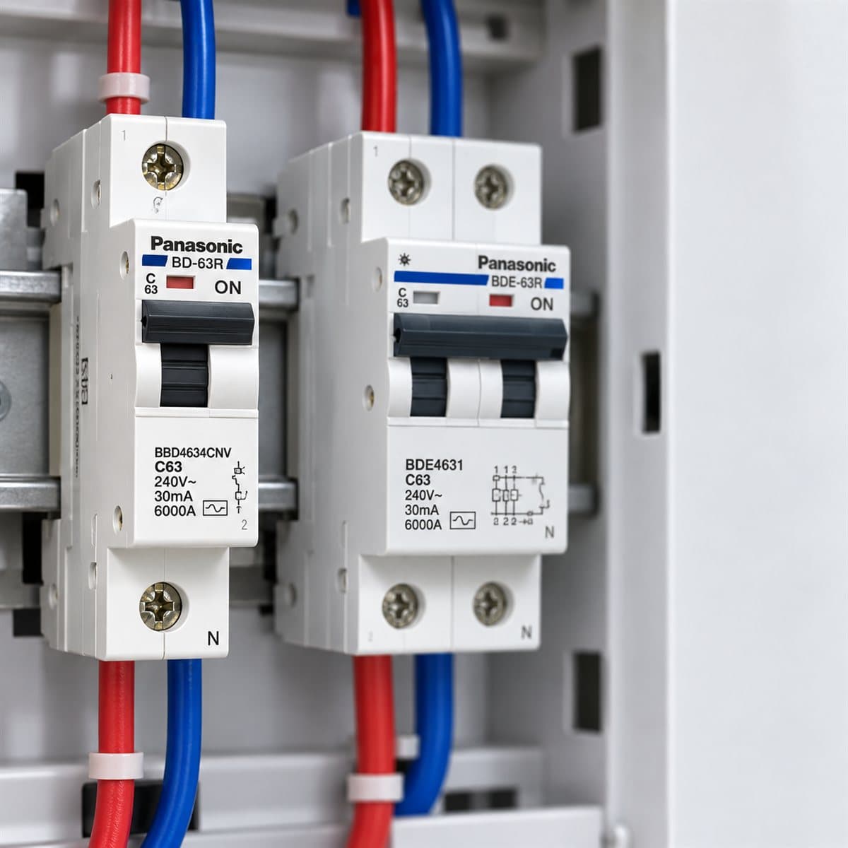RCBO có chỉ báo trạng thái Panasonic đã lắp đặt trong nhà