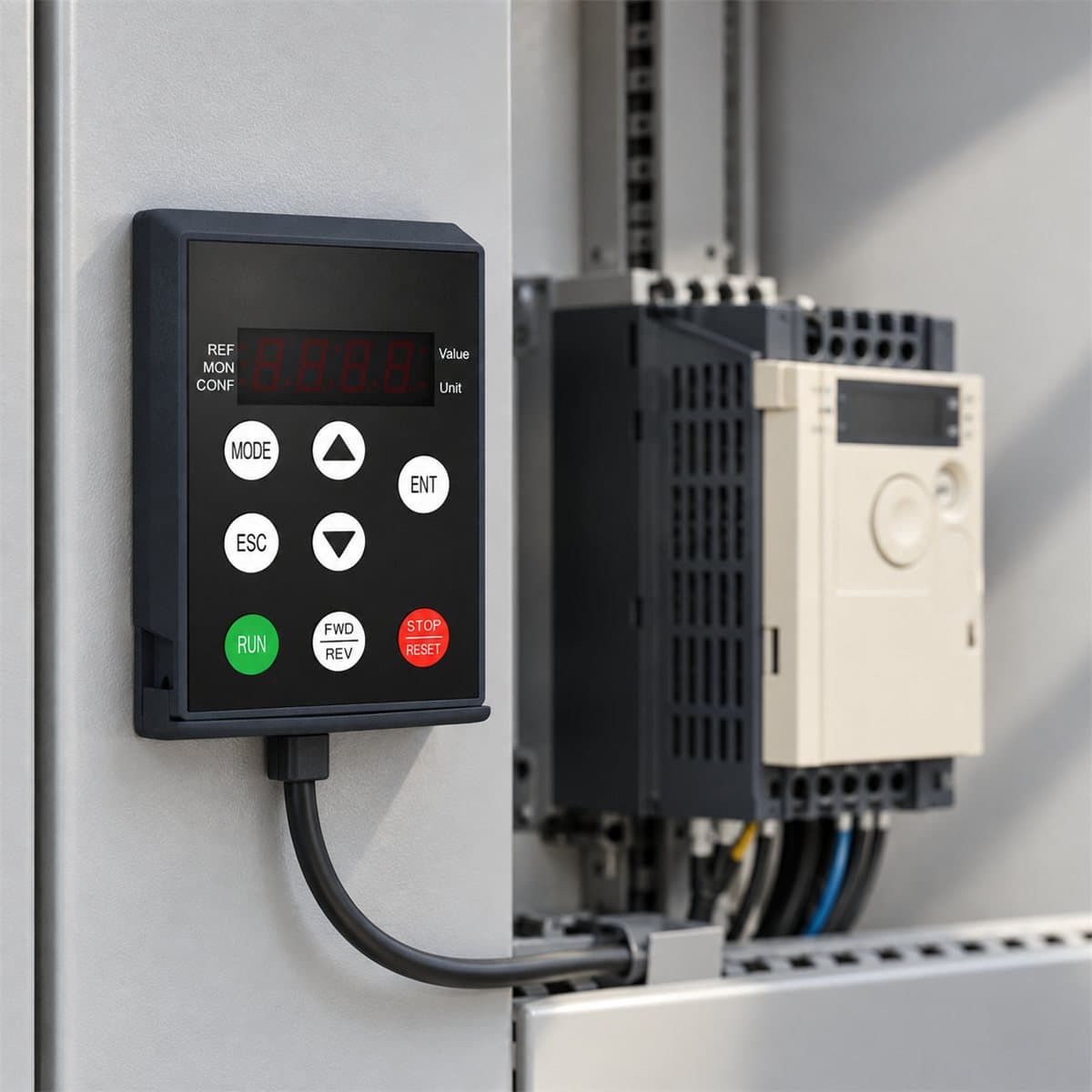 Màn hình hiển thị rời cho Altivar 12 Schneider đã lắp đặt trong nhà