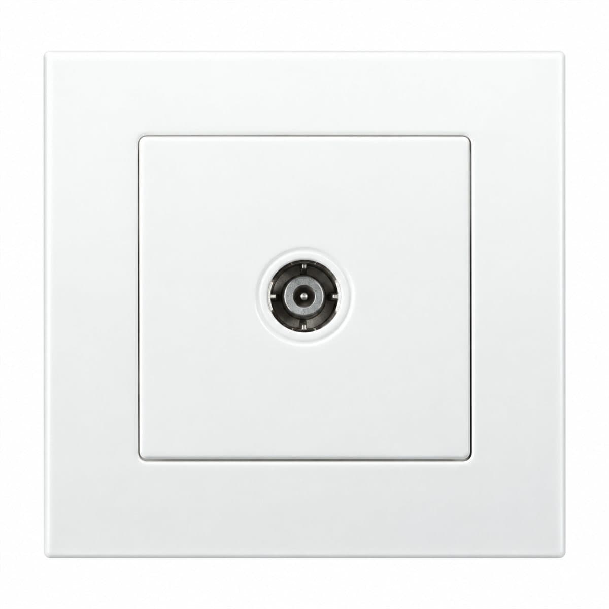 Ổ cắm TV đơn Vivace Schneider trên nền trắng, ảnh sản phẩm chính diện