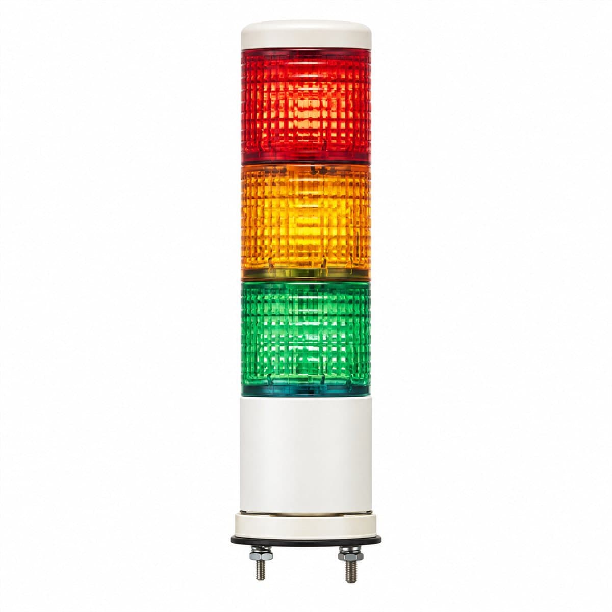 Đèn tháp Harmony XVC Ø 60mm Schneider trên nền trắng, ảnh sản phẩm chính diện