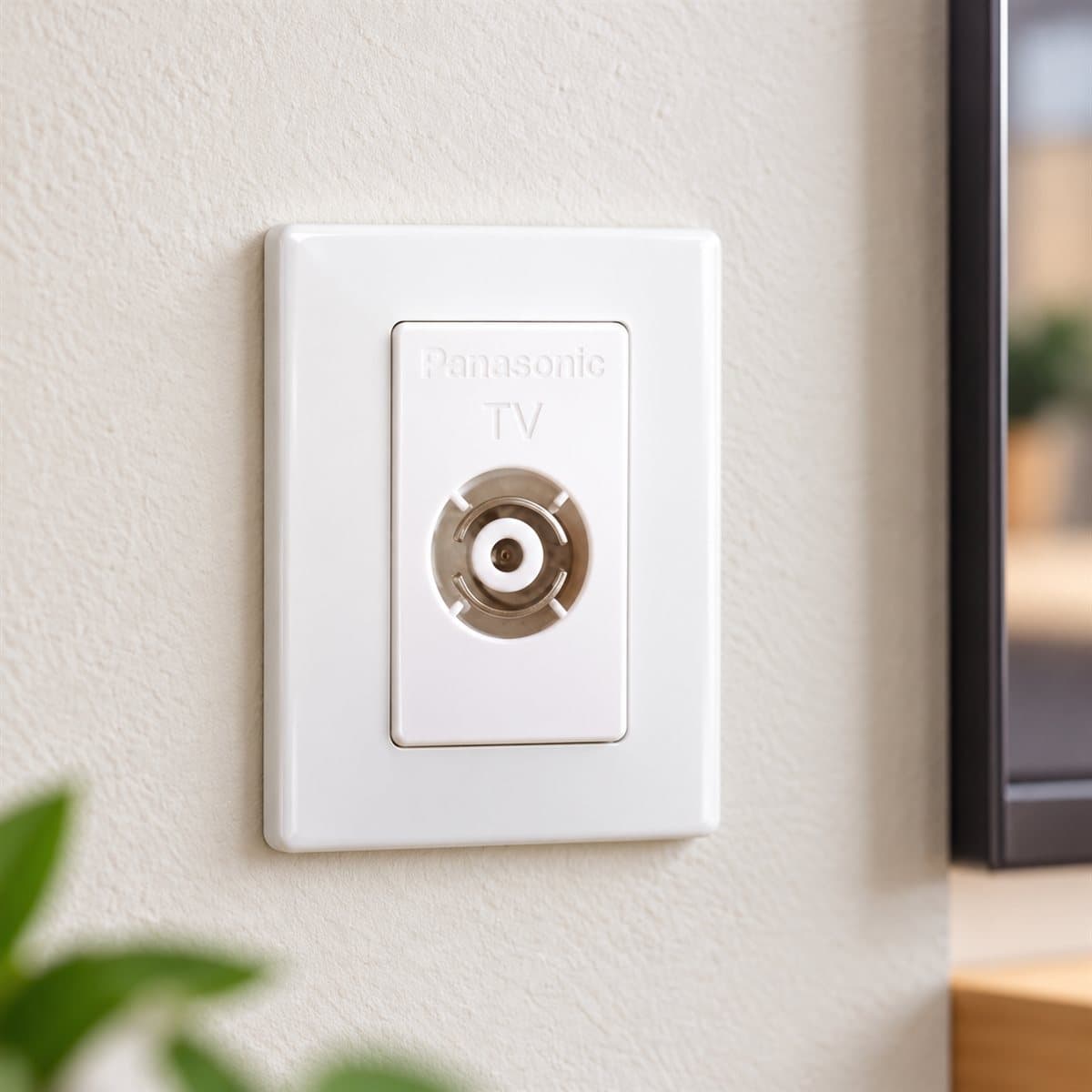 Ổ cắm anten TiVi, 75 Ohm Halumie Panasonic đã lắp đặt trong nhà