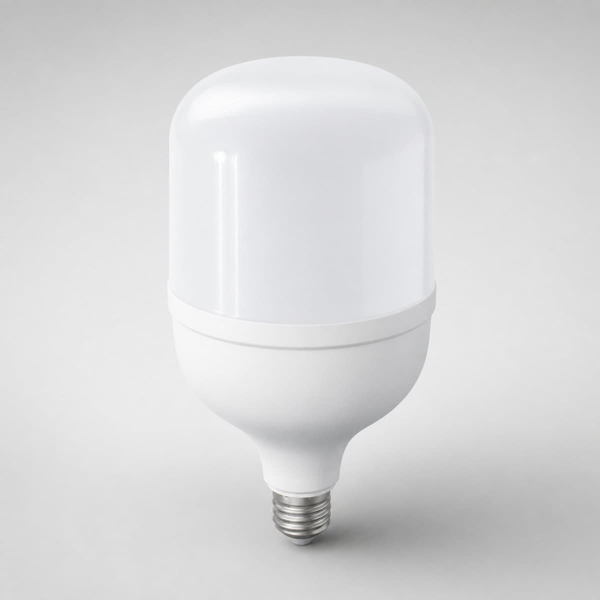Đèn T BULB chụp góc nghiêng 3/4, thấy rõ thân và mặt bên