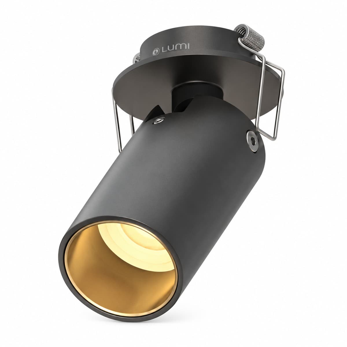 Đèn Spotlight âm trần xoay góc 7W 24° Lumi trên nền trắng, ảnh sản phẩm chính diện
