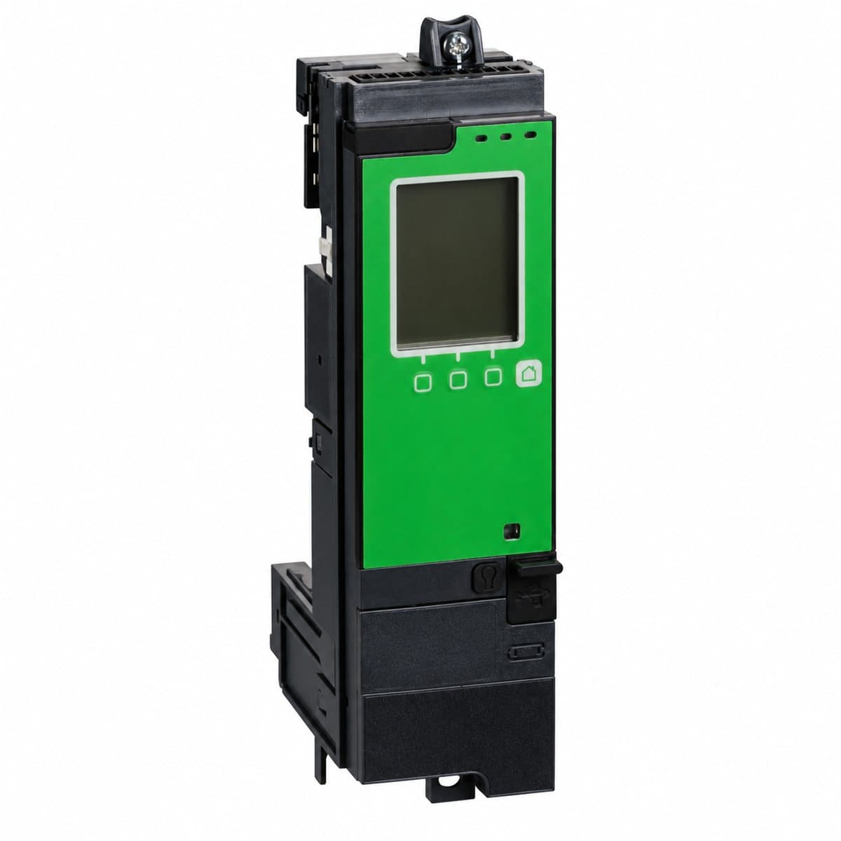 Bộ điều khiển Micrologic X cho ACB MasterPacT MTZ Schneider trên nền trắng, ảnh sản phẩm chính diện