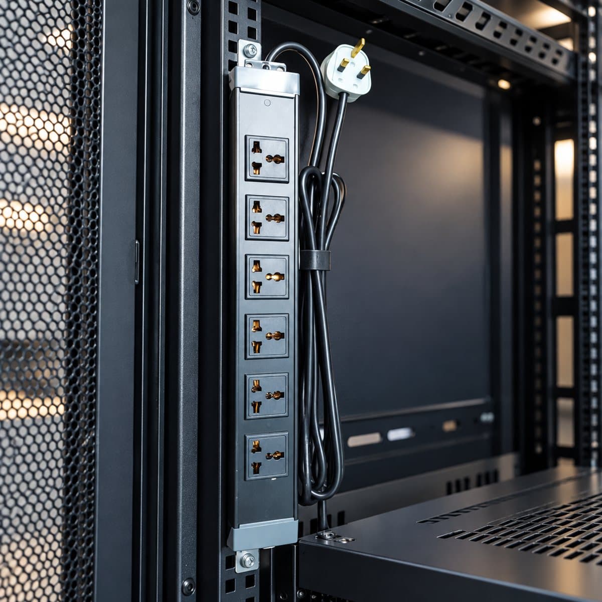 Thanh nguồn PDU cho tủ rack Legrand đã lắp đặt trong nhà