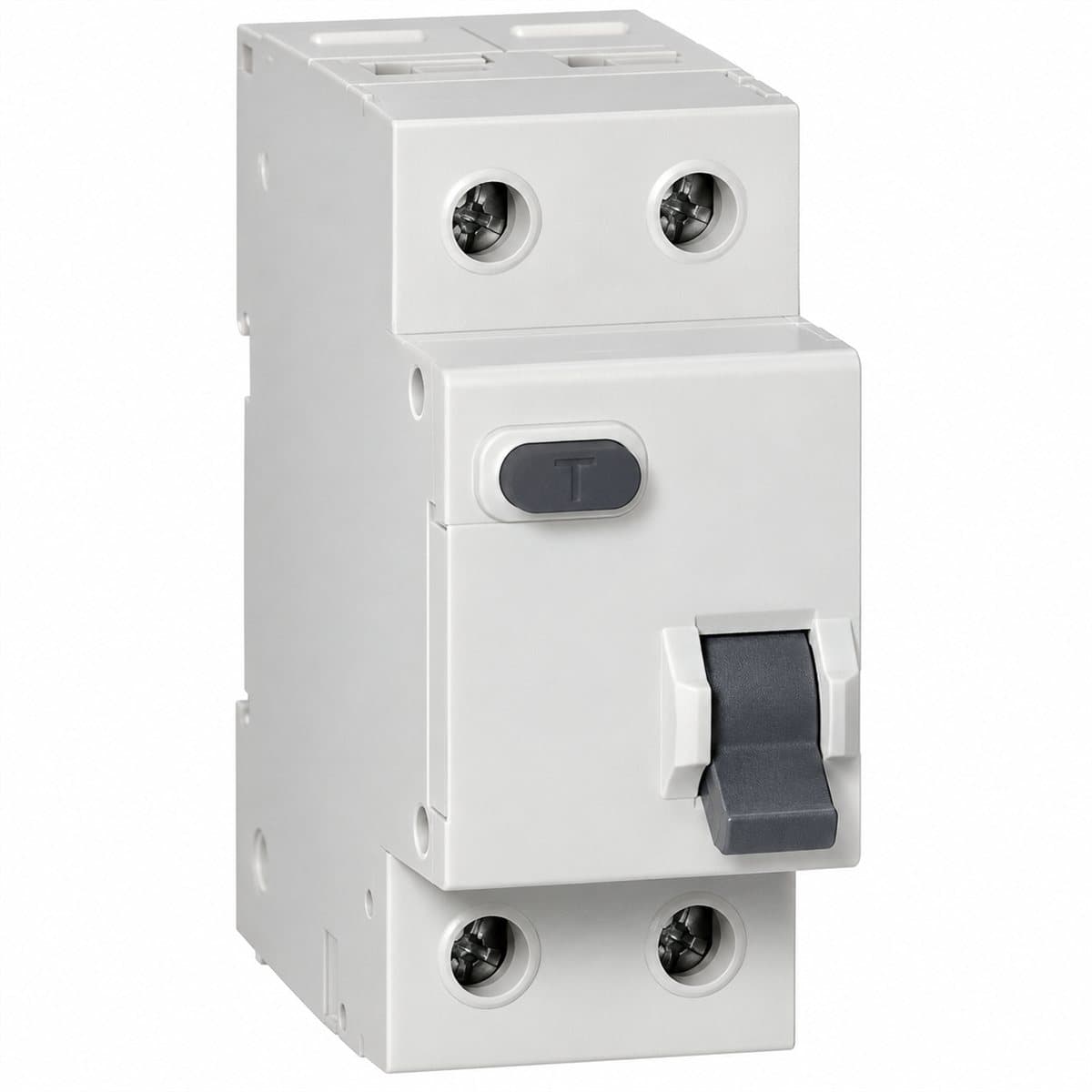 RCBO Easy9 Schneider trên nền trắng, ảnh sản phẩm chính diện