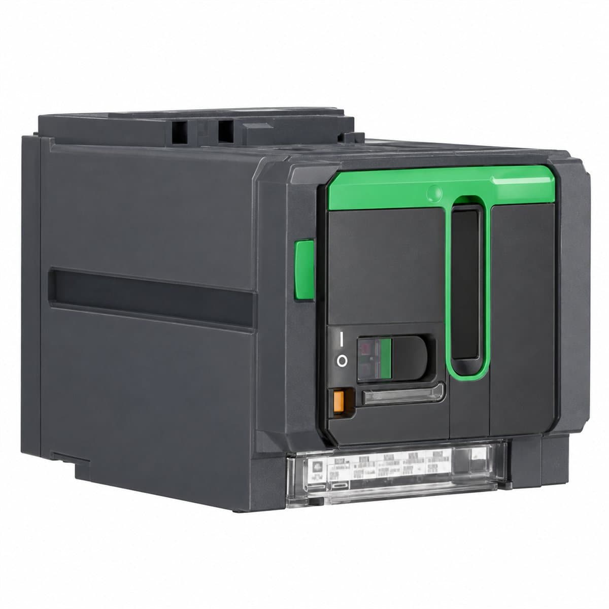 Bộ điều khiển động cơ cho MCCB EasyPact CVS Schneider trên nền trắng, ảnh sản phẩm chính diện