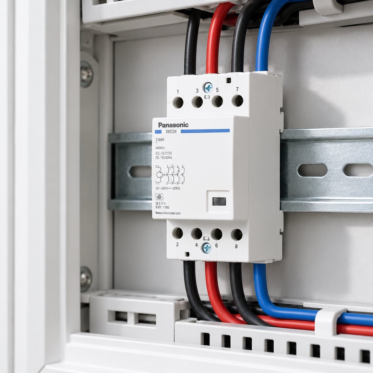 Thiết bị chống sét SPD, khởi động từ DIN, tủ điện âm tường Panasonic đã lắp đặt trong nhà