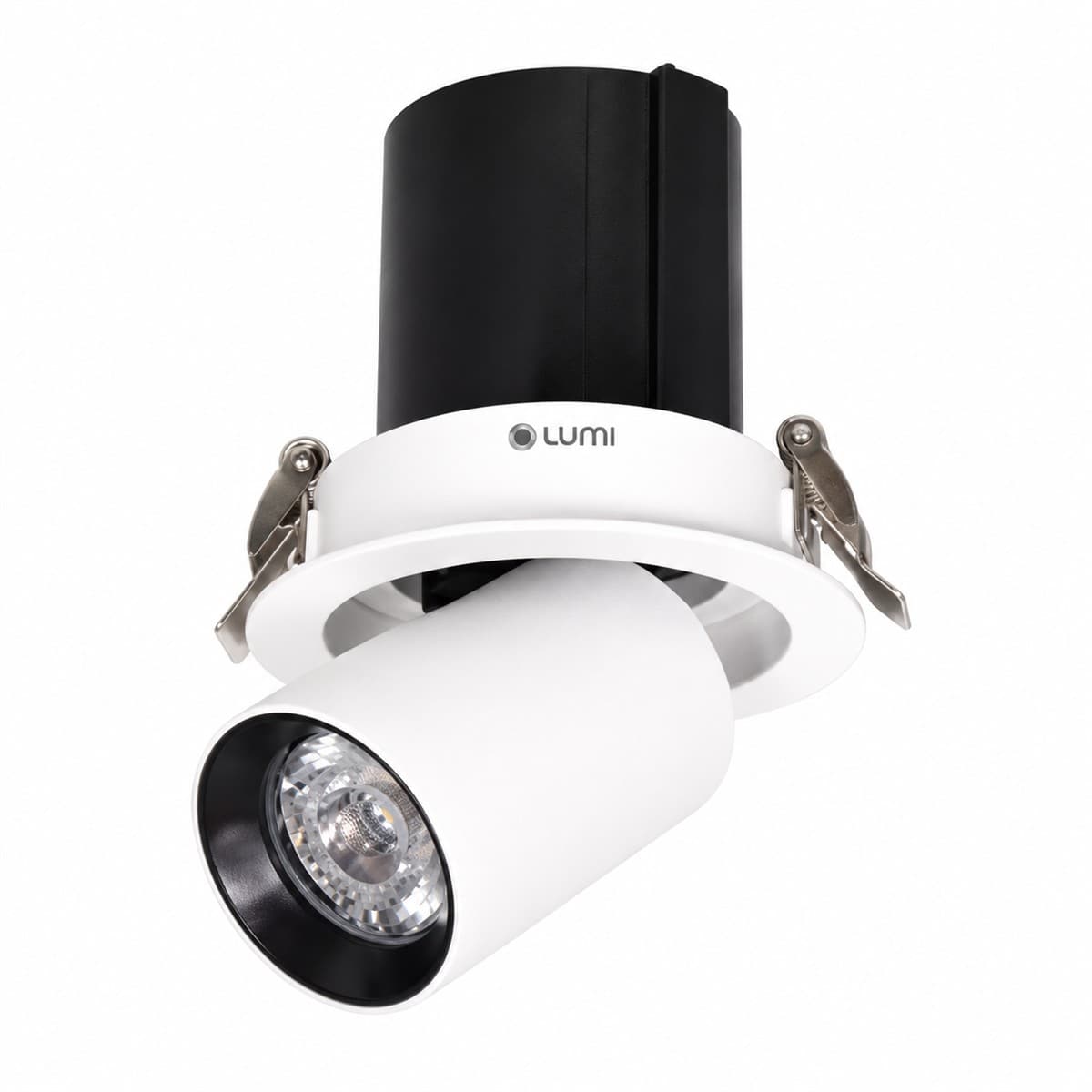 Đèn Spotlight âm trần xoay góc 10W 24° Lumi trên nền trắng, ảnh sản phẩm chính diện