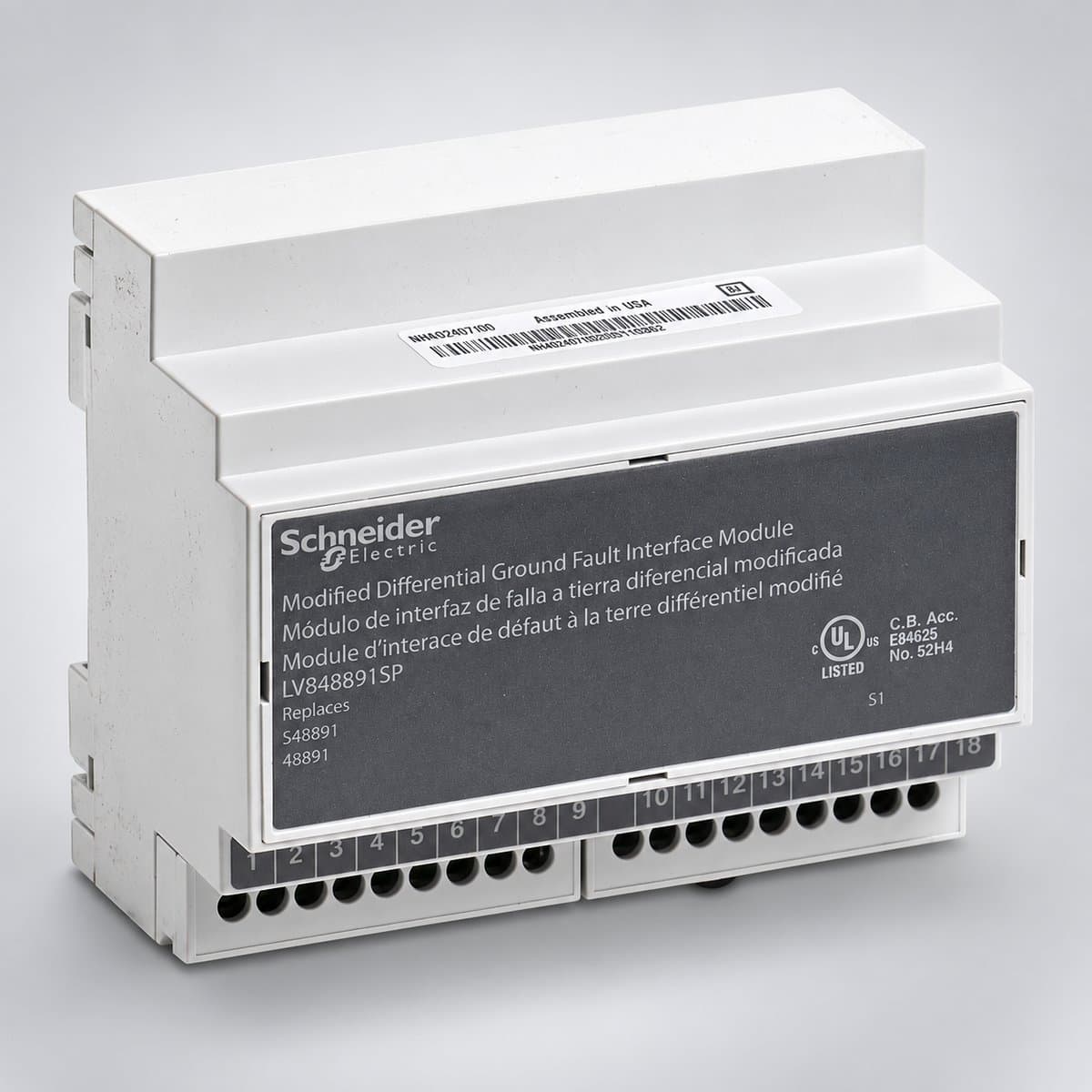 Mô-đun cộng MDGF cho MasterPacT MTZ Schneider chụp góc nghiêng 3/4, thấy rõ mặt và cạnh bên
