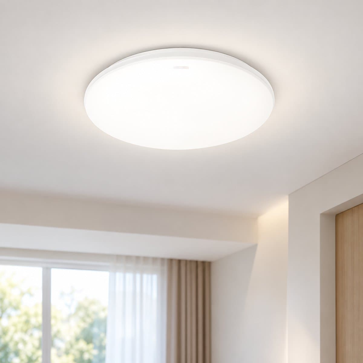 Đèn LED ốp trần CL200 Philips đã lắp đặt, đang chiếu sáng