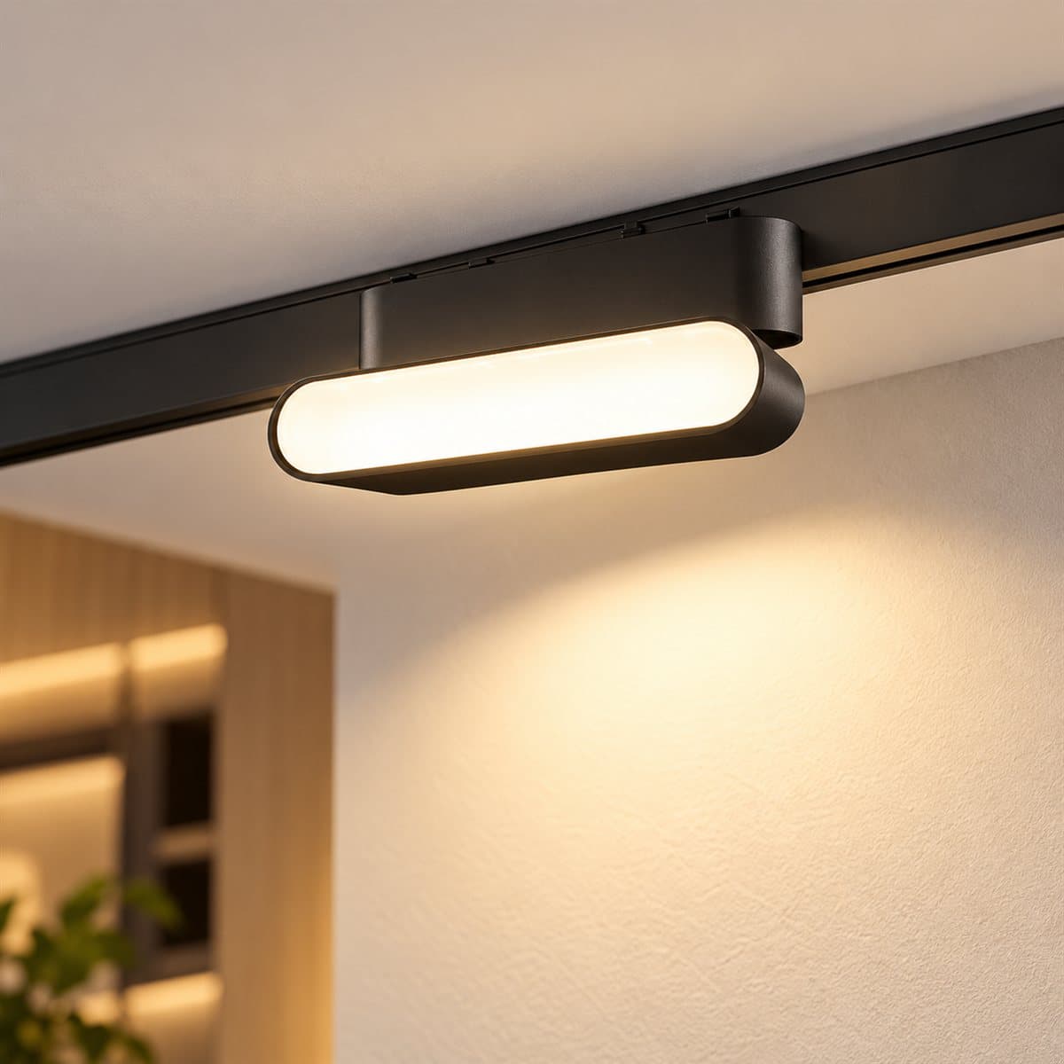 Đèn pha gập nam châm Panasonic đã lắp đặt, đang chiếu sáng