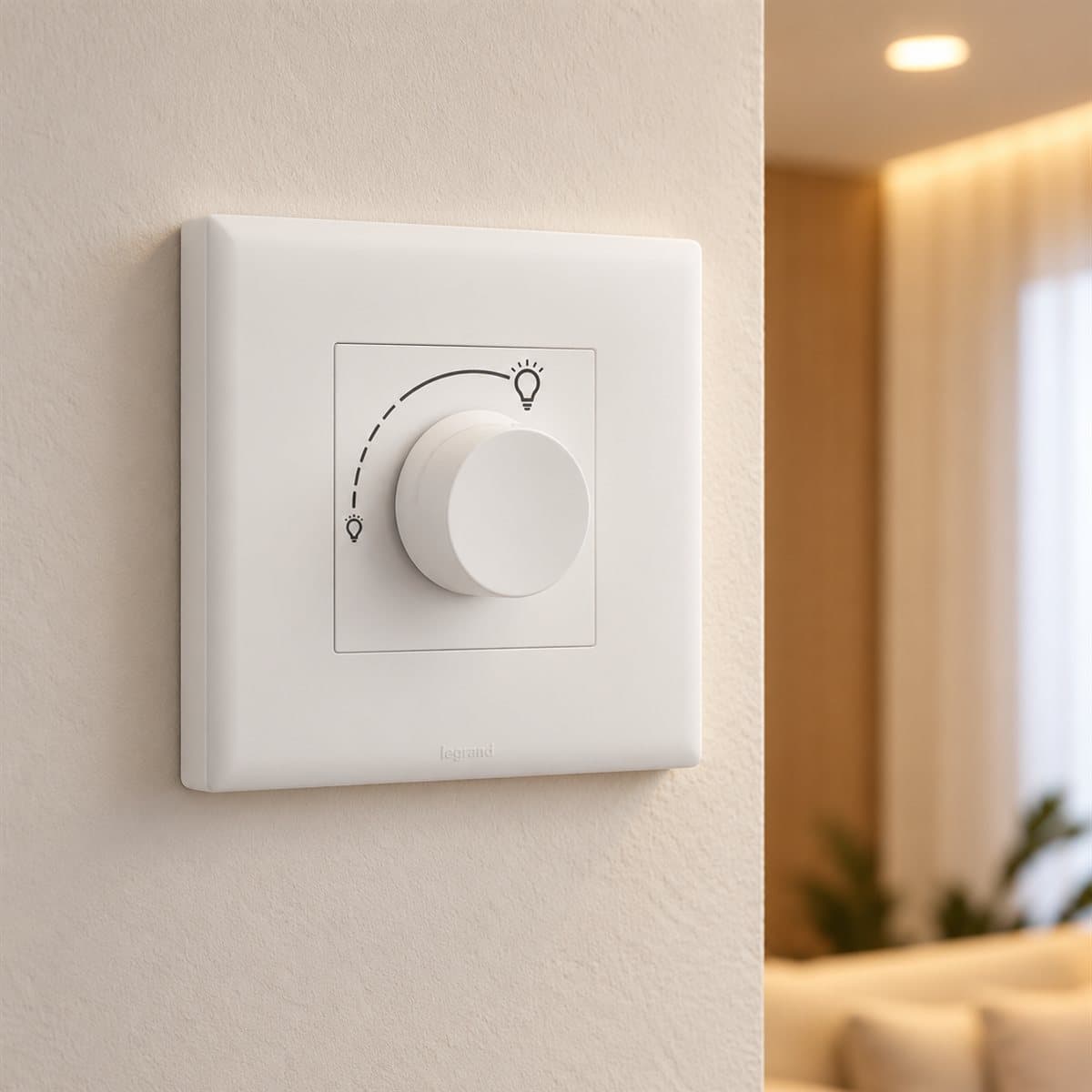 Điều chỉnh độ sáng đèn 300W/LED 200W Eloé Legrand đã lắp đặt trong nhà