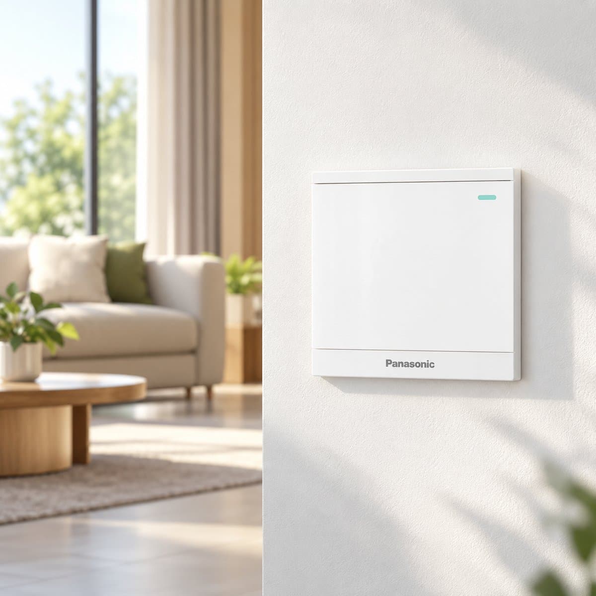 Công tắc ổ cắm Moderva Panasonic đã lắp đặt trong nhà