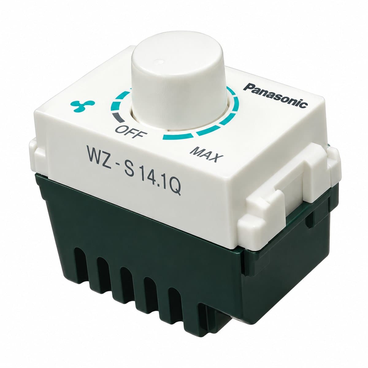 Công tắc điều chỉnh tốc độ quạt, độ sáng đèn Panasonic trên nền trắng, ảnh sản phẩm chính diện