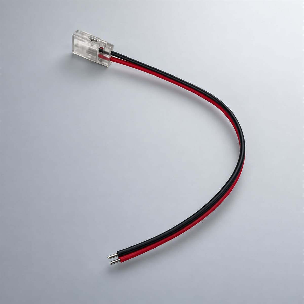 Đèn Khớp nối dây nguồn 15cm LED dây COB Panasonic chụp góc nghiêng 3/4, thấy rõ thân và cạnh bên