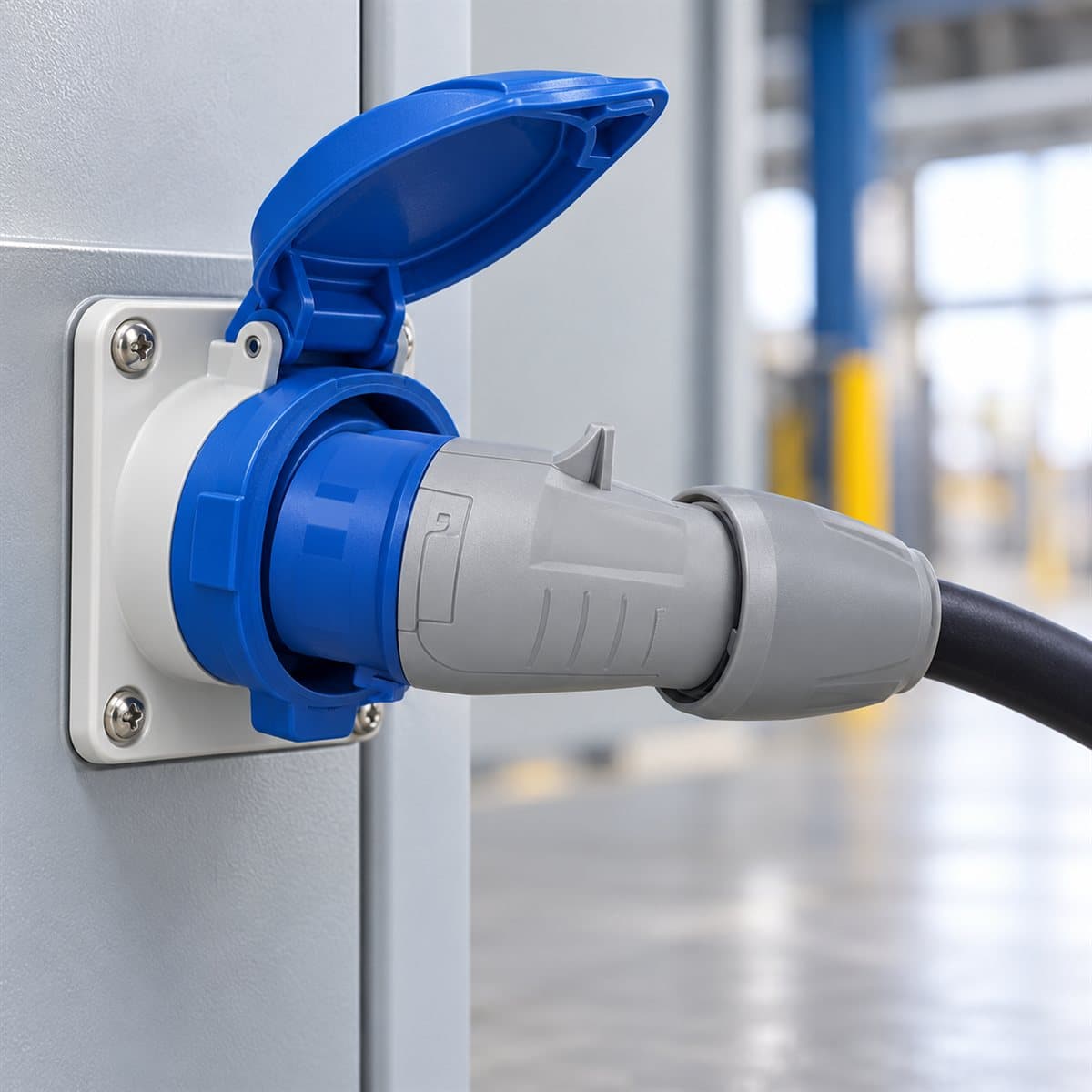 Phích cắm công nghiệp P17 Tempra Pro Legrand đã lắp đặt trong nhà