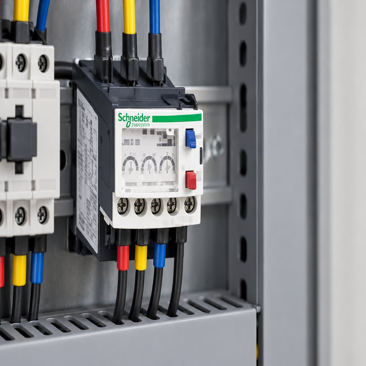 Rơ le quá dòng điện tử EOCR LR97 Schneider đã lắp đặt trong nhà
