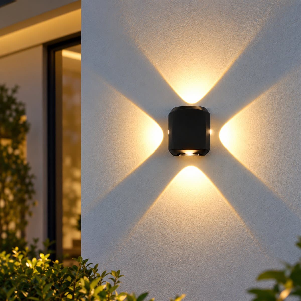 Đèn ngoài trời Stella NBLS254 Panasonic đã lắp đặt, đang chiếu sáng