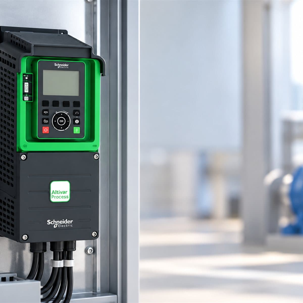Biến tần treo tường Altivar Process ATV930 Schneider đã lắp đặt trong nhà