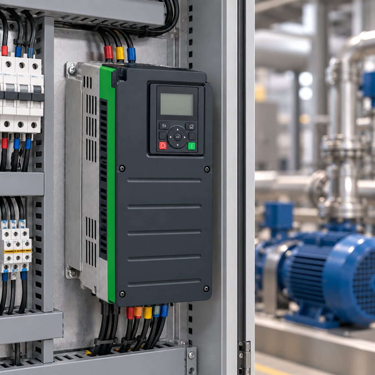 Biến tần treo tường Altivar Process ATV630 Schneider đã lắp đặt trong nhà