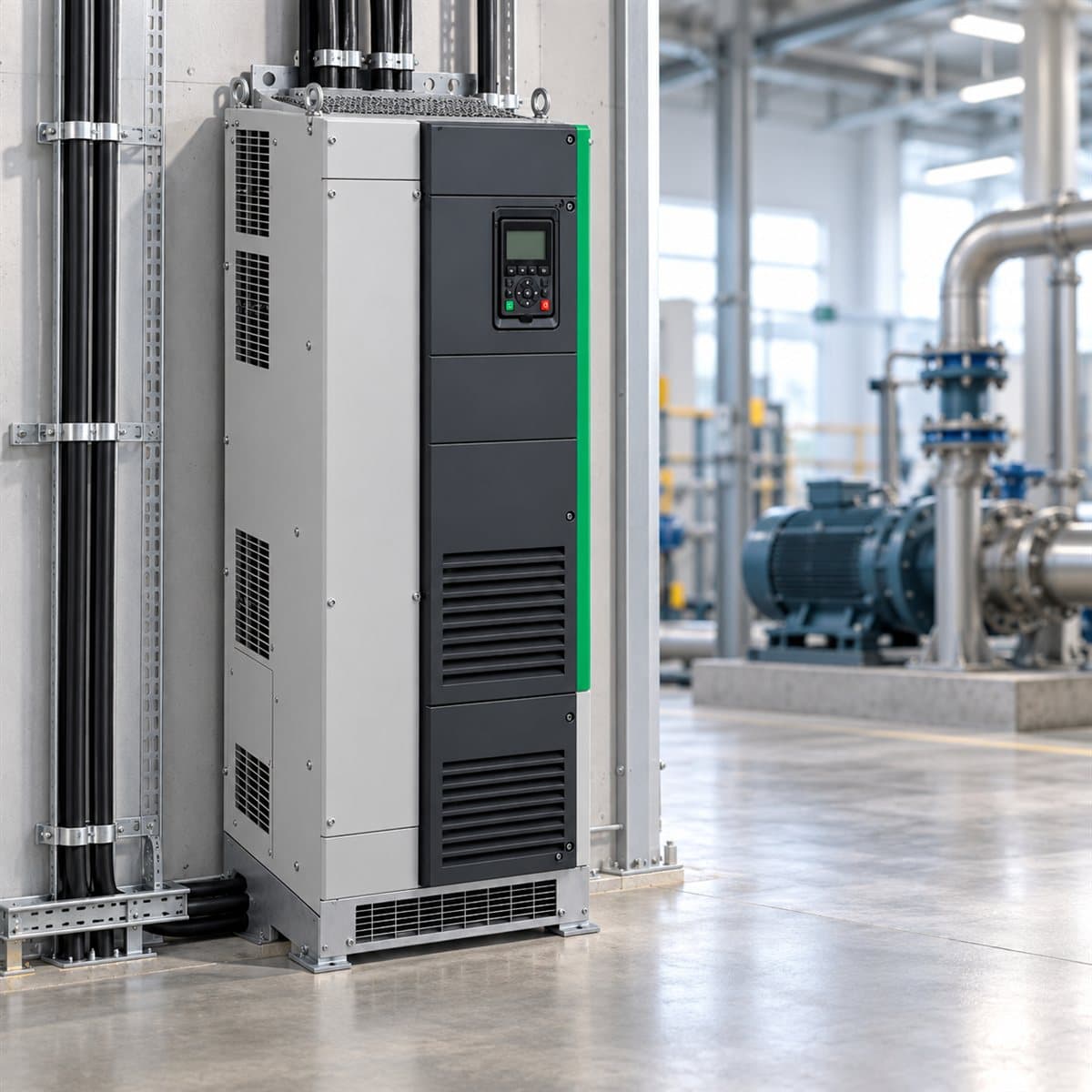 Biến tần tủ đứng Altivar Process ATV630 Schneider đã lắp đặt trong nhà