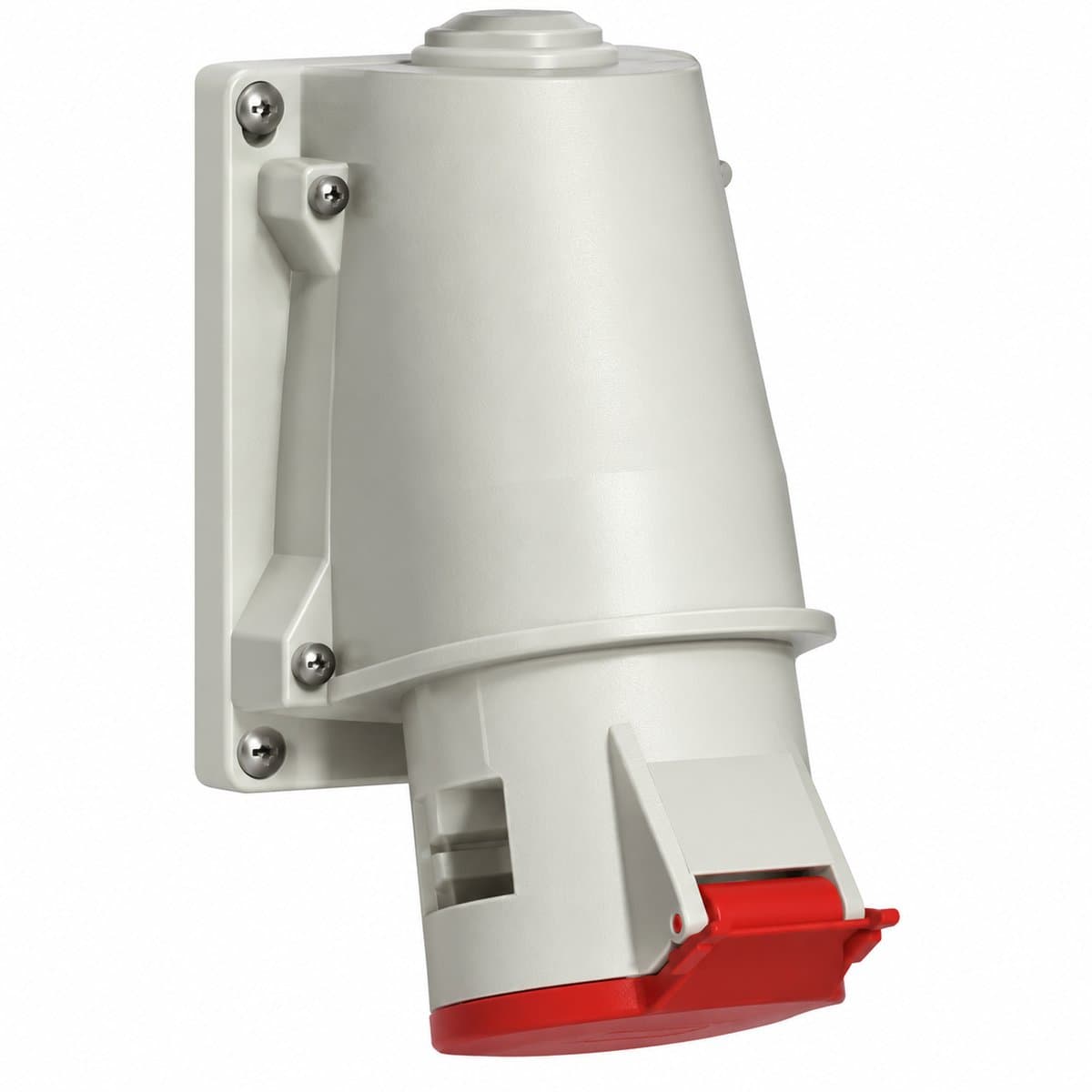 Phích cắm & ổ cắm công nghiệp Series PK Schneider trên nền trắng, ảnh sản phẩm chính diện