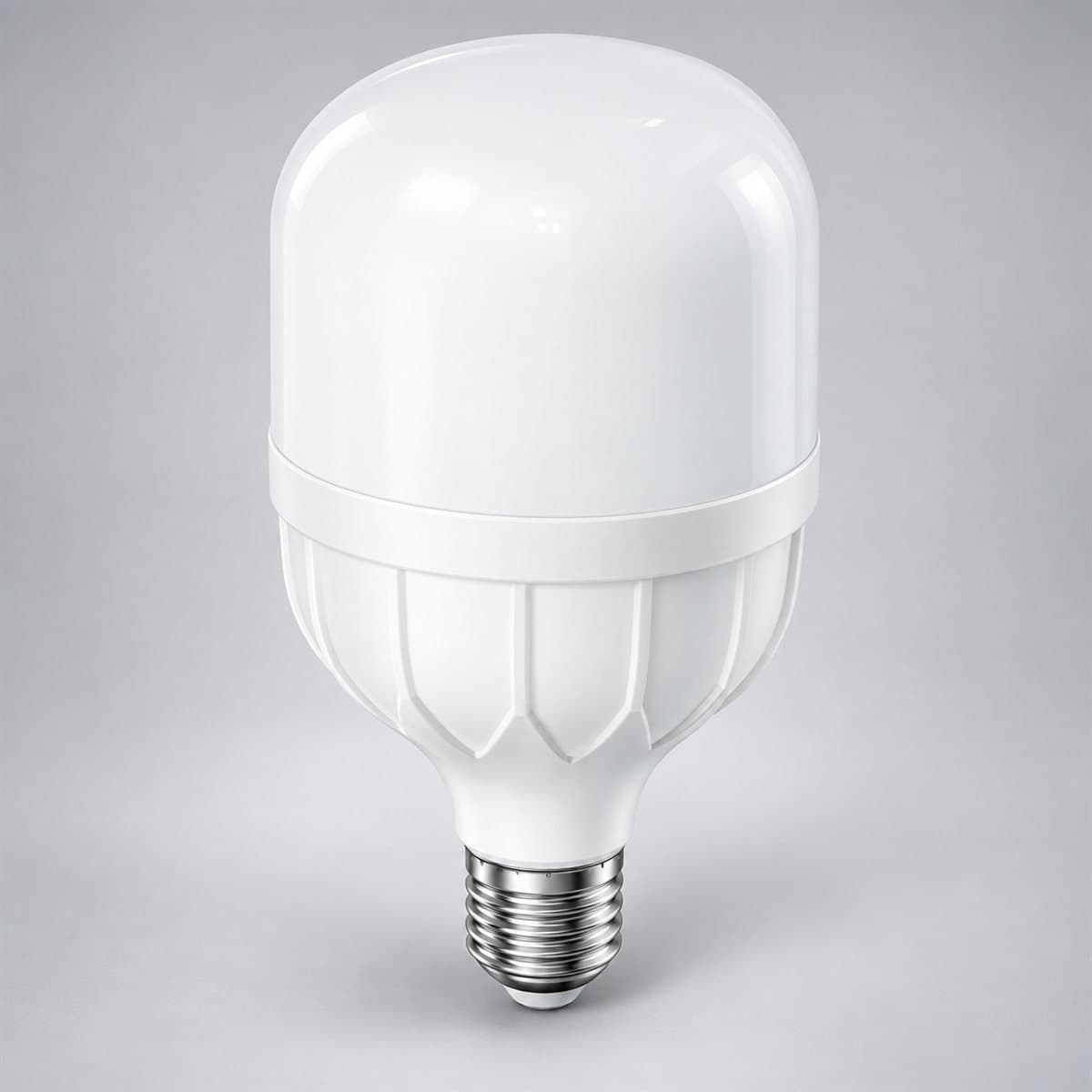 Bóng đèn LED bulb trụ E27 Lite Series Panasonic chụp góc nghiêng 3/4, thấy rõ thân và cạnh bên