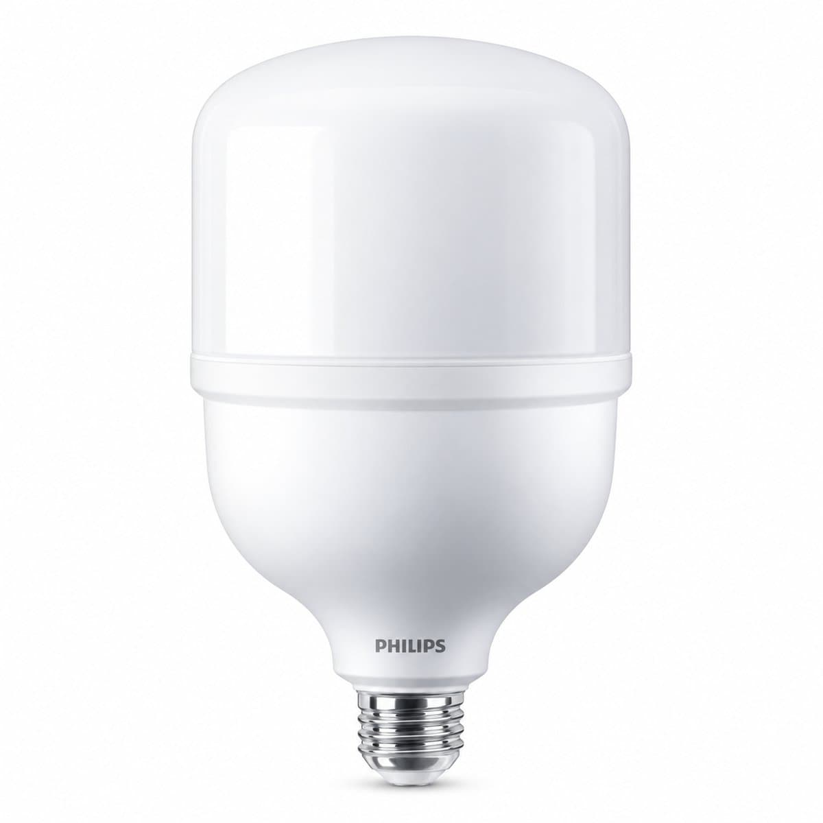 Bóng LED trụ TForce Essential Philips trên nền trắng, ảnh sản phẩm chính diện