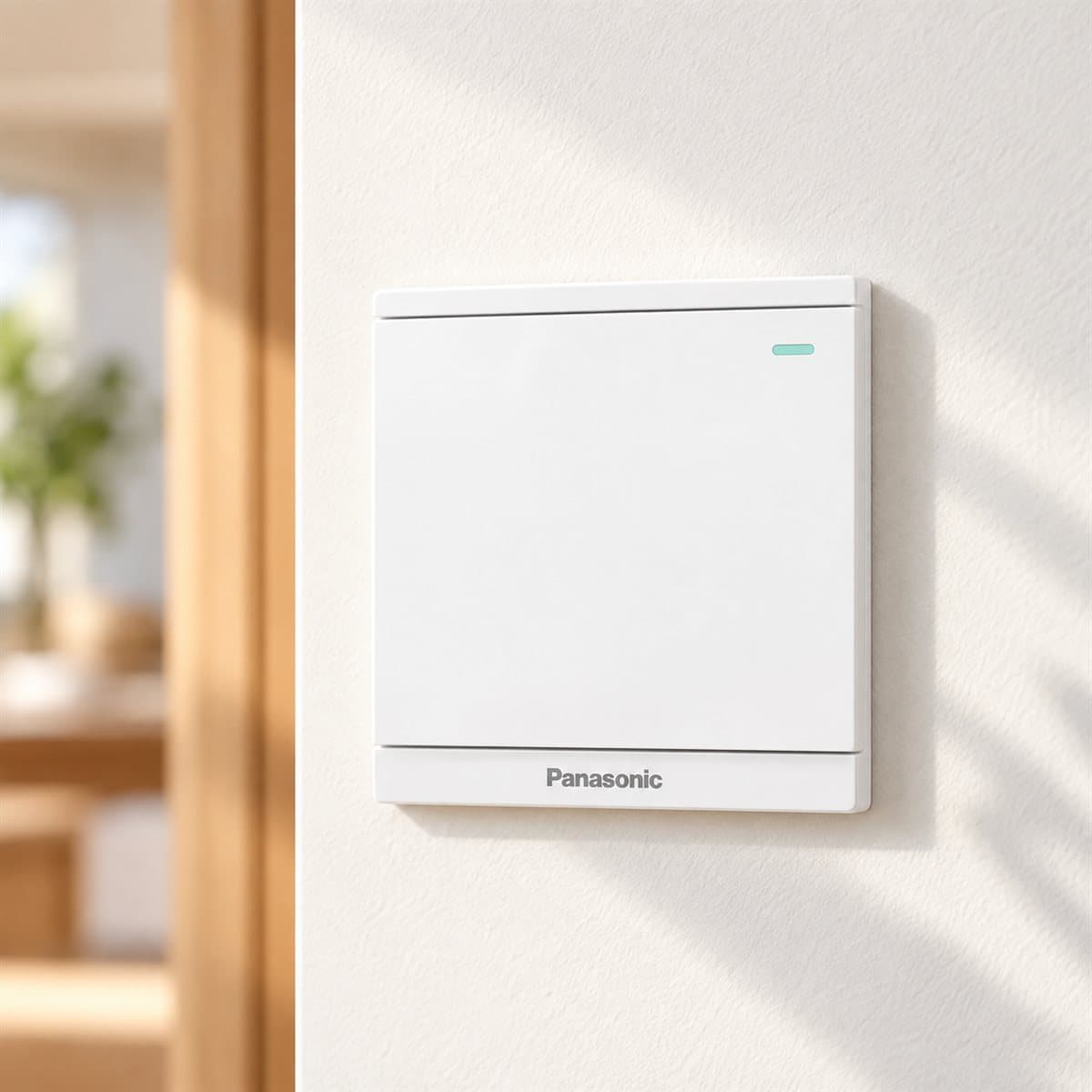 Bộ 1 công tắc C, 2 chiều, dạ quang Moderva Panasonic đã lắp đặt trong nhà