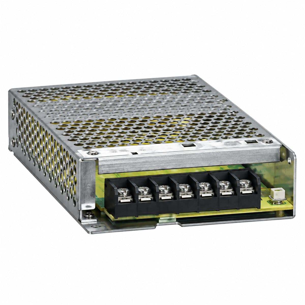 Bộ nguồn gắn bảng điều khiển Modicon ABLP Schneider trên nền trắng, ảnh sản phẩm chính diện