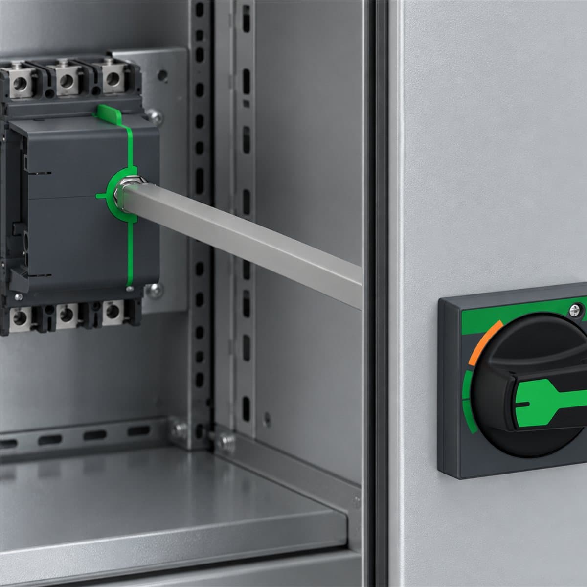 Tay xoay bên hông cho MCCB ComPacT NSXm Schneider đã lắp đặt trong nhà