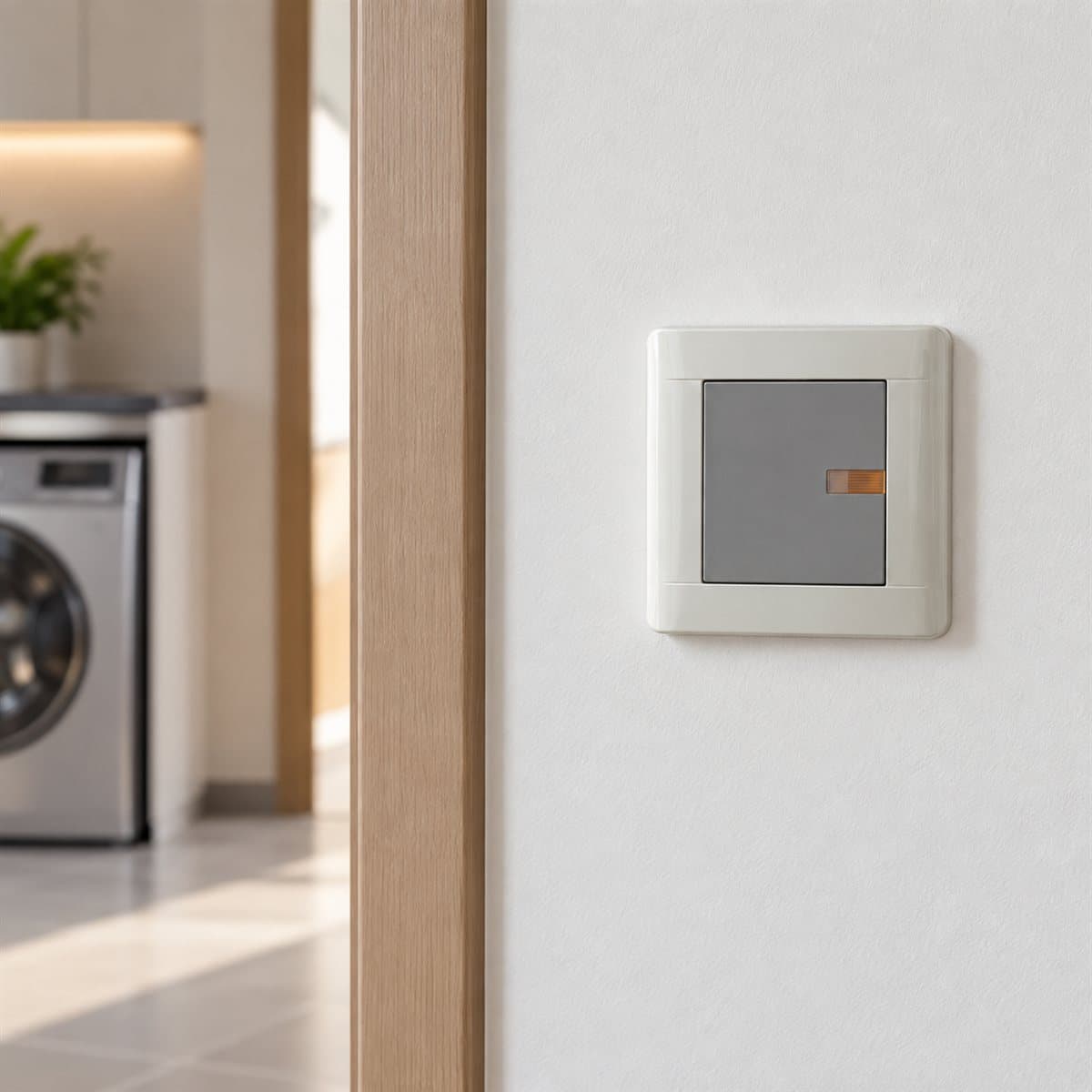 Công tắc đơn 2 cực 20A ZENcelo Schneider đã lắp đặt trong nhà