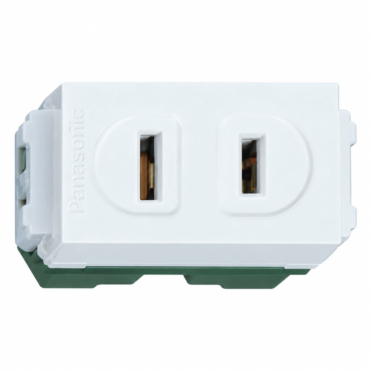 Ổ cắm đơn (dùng cho phích cắm dẹp) Full Color Wide Panasonic trên nền trắng, ảnh sản phẩm chính diện