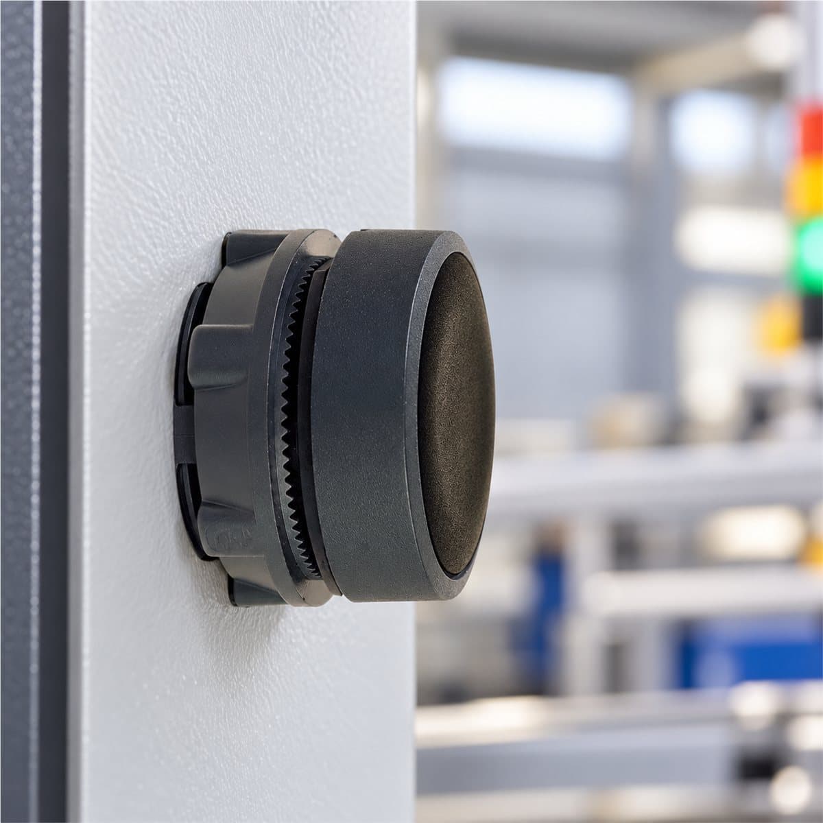 Đầu nút nhấn phẳng Harmony XB5 Schneider đã lắp đặt trong nhà