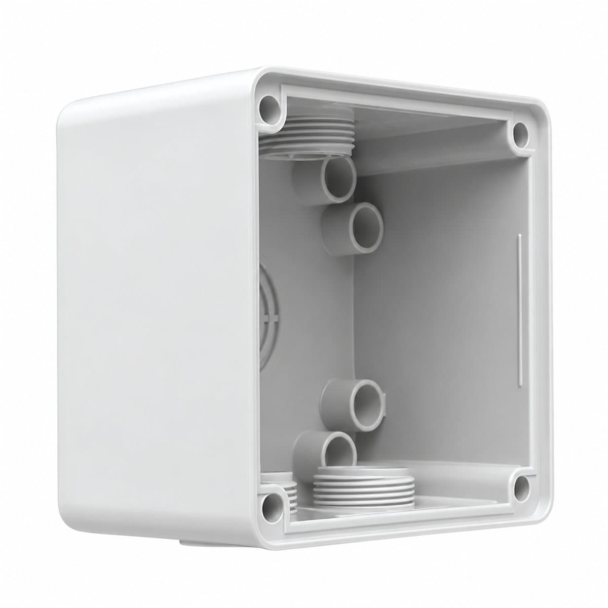 Hộp gắn dày 1G chống nước S56 Schneider trên nền trắng, ảnh sản phẩm chính diện