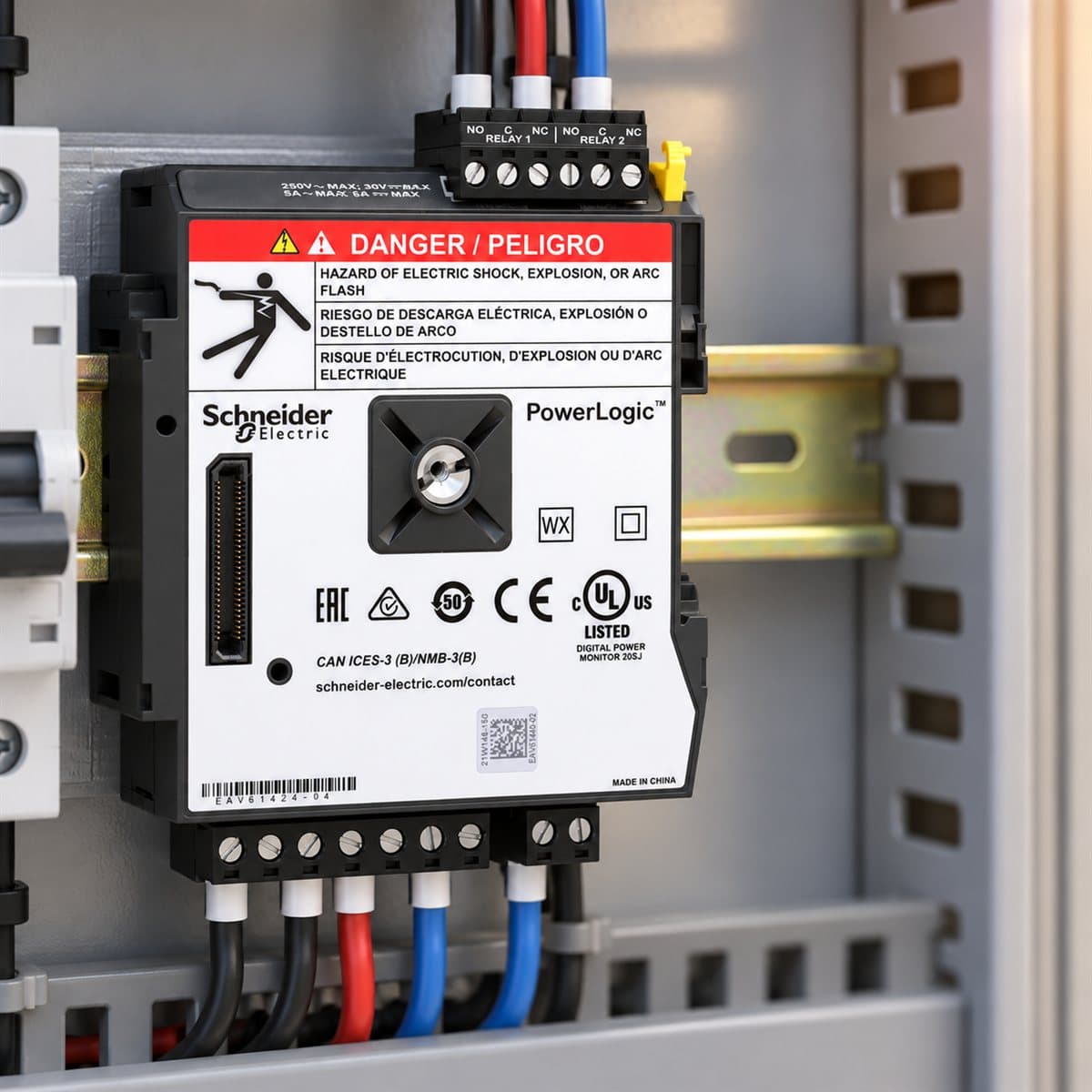 Mô-đun I/O cho đồng hồ PM8000 Schneider đã lắp đặt trong nhà