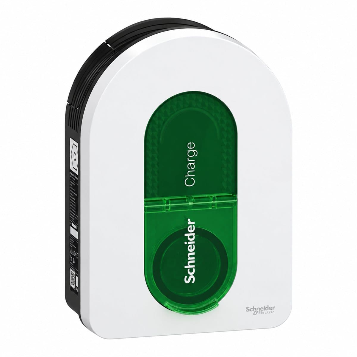 Trạm sạc xe điện Schneider Charge Schneider trên nền trắng, ảnh sản phẩm chính diện